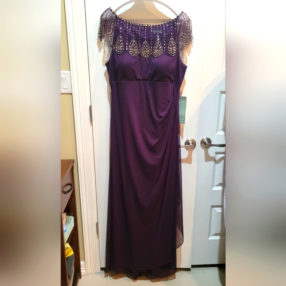 DJ- Jaz womens formal dress purple/eggplant‎ size 18 long